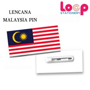 Epoxy Name Tag Lencana Malaysia Jalur Gemilang Pin & Magnet