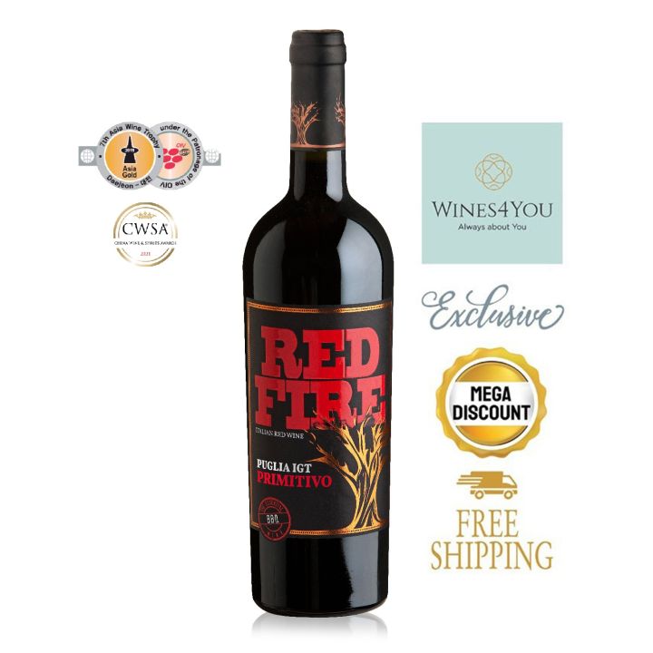 Red Fire Primitivo Puglia IGP 2022 Italy Lazada Singapore