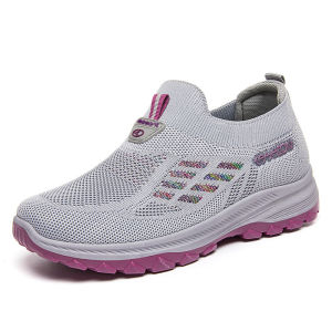Free Shipping WomenS Spring New Collection: Breathable Mesh Casual Shoes Slip-On Style Comfortable For Middle-Aged And Elderly Women Soft-Soled Lightweight Flats