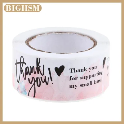 BIGHSM สติกเกอร์ขอบคุณ120ชิ้นสำหรับการปิดผนึกซองจดหมายสติกเกอร์ตกแต่งเครื่องเขียน
