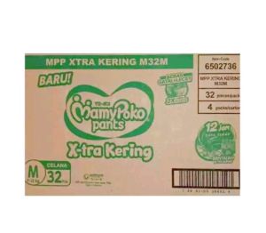 Mamypoko 1 Karton Xtra Kering 12 Jam S38 M32 L28 XL26