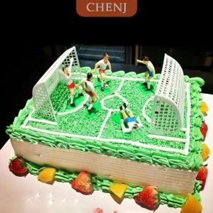 [COD] CHENJ ฟุตบอลเกมเด็กของเล่นเฉลิมฉลองประตูขนมศิลปะวันเกิดคัพเค้ก Topper
