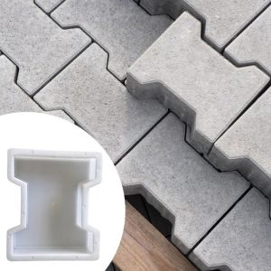 FLYING Thickened I Shape Brick Mold Plastic Easy Release Concrete Paver Mold Reusable Paving Brick Mold Garden Walkway