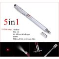 Bút chiếu Laser đỏ trợ giảng thuyết trình 4in1, bút Lazer chỉ bảng, slide powerpoint, bản đồ, bút Laze có đèn và anten. 