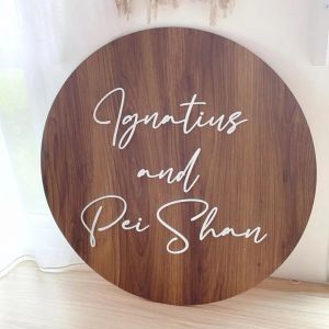 [SG] Personalised Customised 3D Wooden Pop-Out Wedding Sign Wedding Welcome Sign Reception Signage