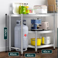 Kitchen Rack 304 Stainless Steel Gas Stove Stand Rack with Cabinet Kitchen Cooking Table Heavy Duty Organizer Shelf Gas Tank Rack Liquefied Gas Rack Gas Rack Stove Bench Rack Stainless Patungan Ng Lagayan Ng Kalan. 
