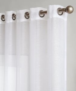 CURTAIN WHITE PLAIN VENUCIA LACE Ring & Non-Ring Top Design Lengths: 6ft | 7ft | 8ft | 9ft | 10ft Width: 52 inches