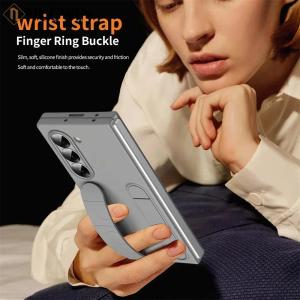 Original Standing Wrist Strap Case For Samsung Galaxy Z Fold 8Wide 7 6 5 4 3  Matte Ultra Thin Hard PC Cover For Samsung Z Fold8