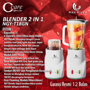 Han River Blender Duo 2 In 1 Buah dan Bumbu Blender Jus Multifungsi (HRZZJ05WT)