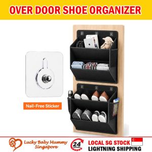 Wall-Mounted Shoe Organizer / Adhesive Fabric Storage Bag for Shoes RV and Home Accessories