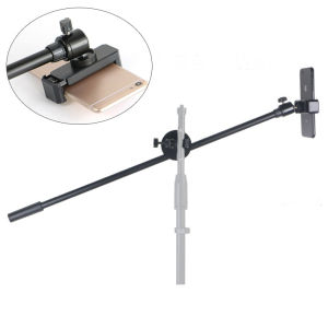 Microphone Crossbar Stand Cradle Head Mount Phone Clip Tripod Pole Accessories 3/8 Screw Holder Top Microphone Bracket