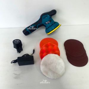 Makita เครื่องขัดสีรถยนต์ ชนิดไร้สาย ขนาด 5 นิ้ว รุ่น MT-6000 พร้อมอุปกรณ์แถมฟรีในชุด และแบตเตอรี่ Lithuim Li-ion 2 ก้อน (Brushless Mortor)สินค้าเป็นงานเทียบไต้หวันเกรด AAA