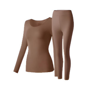 Ultra-Thin Hyaluronic Acid Seamless Skin Care Set/Womens Thermal Underwear Winter Heat Retention Moisturizing High Elasticity/Daily Wear Indoor Outdoor