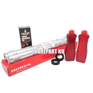 KVB PAKET AS SHOCK DEPAN BEAT CARBU + 2 PCS OLI SOK HONDA + 2 PCS SEAL SHOCK DEPAN VARIO 110 LAMA SCOOPY KARBU / SPACY KARBU / BEAT LAMA / SATU SET SOK DEPAN BIT / AS SOK DEPAN BEAT KARBU / SIL SHOK / SEL SOK / TUTUP DEBU ABU / SHOCKBREAKER SOK BREKER