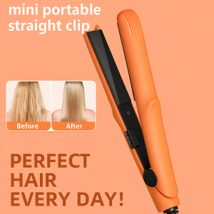 เครื่องหนีบผมเซรามิกขนาดเล็ก เครื่องหนีบผมและม้วนผมอเนกประสงค์ เครื่องหนีบผมแบบพกพา ดีไซน์ป้องกันการลวก เครื่องมือจัดแต่งทรงผม