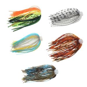 5 cái váy Ô câu cá 88 sợi Silicone jigs váy đàn hồi ô mềm cảm giác váy phụ kiện câu cá