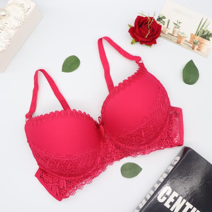 Xiushiren Ruffles Moulded Bras for Women Plus Size D Cup Non-Padded  Underwear Full Coverage Lingerie for Girl Embroidred Bra 38D 40D 42D 44D  46D 48D