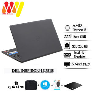 Laptop Dell Inspiron 3515 cấu hình cực mạnh AMD Ryzen 5 Ram 8gb ổ cứng SSD 256 PCIe NVMe Màn hình 15.6 FHD máy tính xách tay cao cấp mới Fullbox