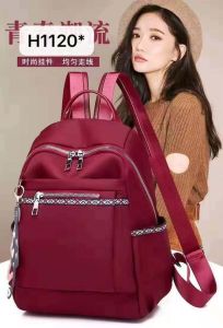 VIVIBAGS #142 FASHIONS BAG SILK NYLON MATERIAL SCHOOL BACKPACK FOR WOMEN