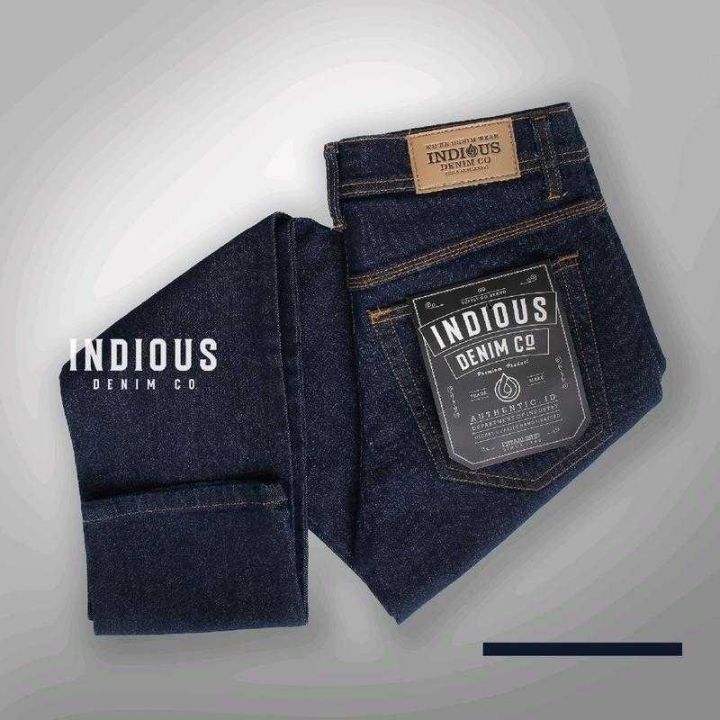 Celana jeans Pria Celana panjang Straight Skinny navy blue-biru