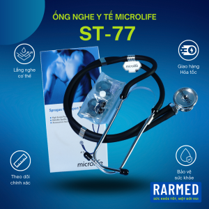Thiết bị Ống nghe y tế nhịp tim Microlife ST-77 cho bác sĩ y tá