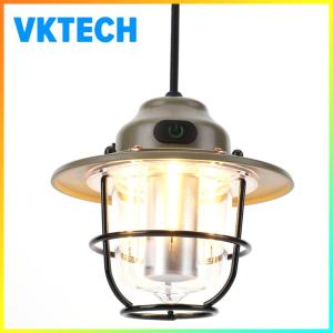 Vktech โคมไฟแคมป์ปิ้งกันน้ำความจุ 1200mAh สำหรับเดินปาและตกปลา พร้อมไฟฉุกเฉินและกันน้ำ IPX4