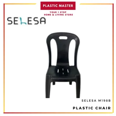 (5PCS)Plastic Chair Black Suitable Indoor & Outdoor Made in Malaysia Ready Stock