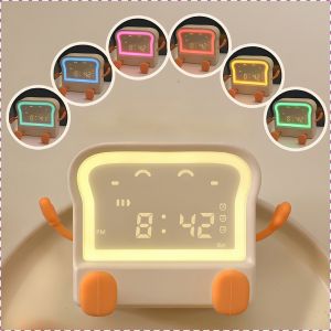 Smart Alarm Clock Timer Calendar Electronic Alarm Clock Bedside Lamp Get Up Night Light Styling