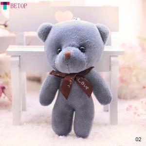 Teabelle 1Pc Mini Plush Bear Toys 12cm Conjoined Bear Pendant PP Cotton+Velvet Soft Stuffed Toy Bouquet Doll Holiday Gift Toys Teddy Bear Gift Bear Brown Teddy Bear 7 Colors