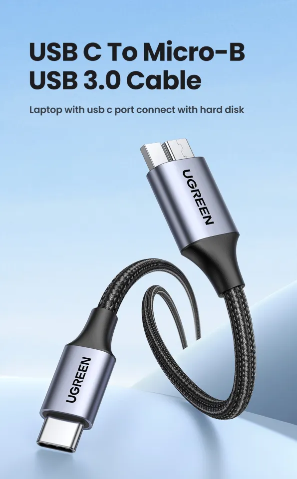 UGREEN USB C to Micro B Cable 5Gbps 3A Fast Sync Cord for