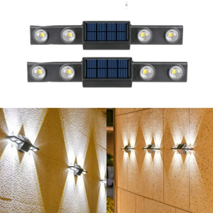 Solar Convex Mirror  Lamp Waterproof Balcony Outdoor Environmental Protection Fence Energy-saving Decoration Villa Wall Light