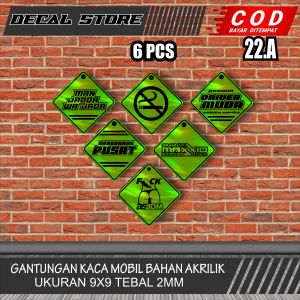 COD PAKET 10 PCS  Gantungan Kaca Akrilik Bebas Custom Variasi Hologram Gantungan Mobil Dan Truck Kode 22.A
