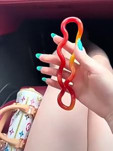 1PC Flexible Crystal Winding Twister Fidget Toy Heat Sensitive Color Changing Twist Toy Sensory Fidget Stress Relief Toy