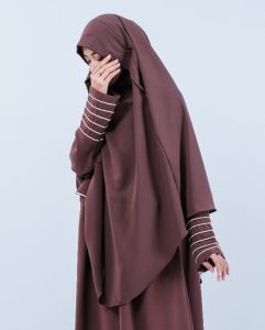 Ziyah.Id - French Khimar Cadar Wanita Series Hitam Jet Black Jumbo