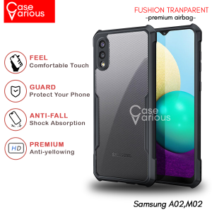 Case Samsung Galaxy A02M02 Armor Fushion Transparent Hard Case