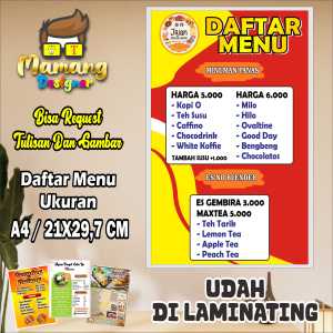 Cetak Poster Daftar Warung Makanan Bahan Kuat