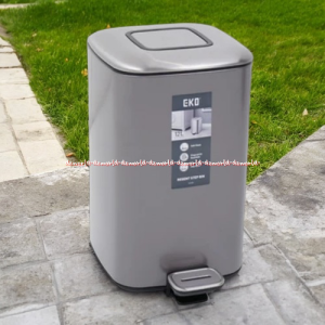 Eko 12L Regent Trash Bin Grey Tempat Sampah Dengan Pedal Warna Abu 12liter Dilengkapi Inner Bucket