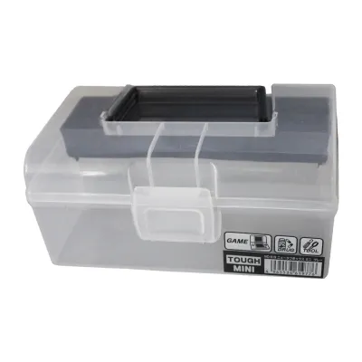 Yamada Plastic Storage Box With Lid And Handle Mini - Gray