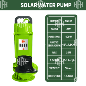 【HFH】Submersible pump Brushless DC Solar water pump 2/3/4 inch solar submersible pump dc24v 48V 72V all copper core large pump capacity anti corrosion