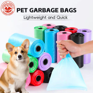 Pet Dog Clean-up Bag Pick Up Waste Poop Bag 15pcs/Roll (Random Color)Poop Waste Bags Eco-Friendly Unscented Leak-Proof Poop Bags
