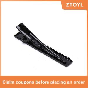 【ZTOYL】 100 cái kẹp tóc đen Kẹp Tóc Cá Sấu ngạnh đơn kẹp tóc cài đặt trống