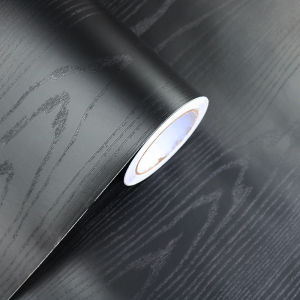 Thickened wood wallpaper self adhesive door furniture decor 3D waterproof table cabinet sticker