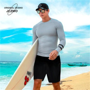 SAILBEE Mens UV Protect Surfing Rash Guard Long Sleeve Swimsuit Quick drying Surf Shirt Diving suit