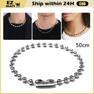 Long Bead Connector Clasp Beaded Keychain Metal Ball Adjustable Steel Tag Rings Keyring