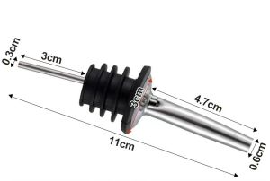 Stainless Steel Wine Pourer Spout – Bottle Pourer with Conical Stopper for Wine Whiskey Vinegar & Oil