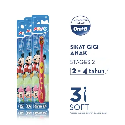 Oral-B Sikat Gigi Anak Stage 2 Mickey (2-4 tahun) x3