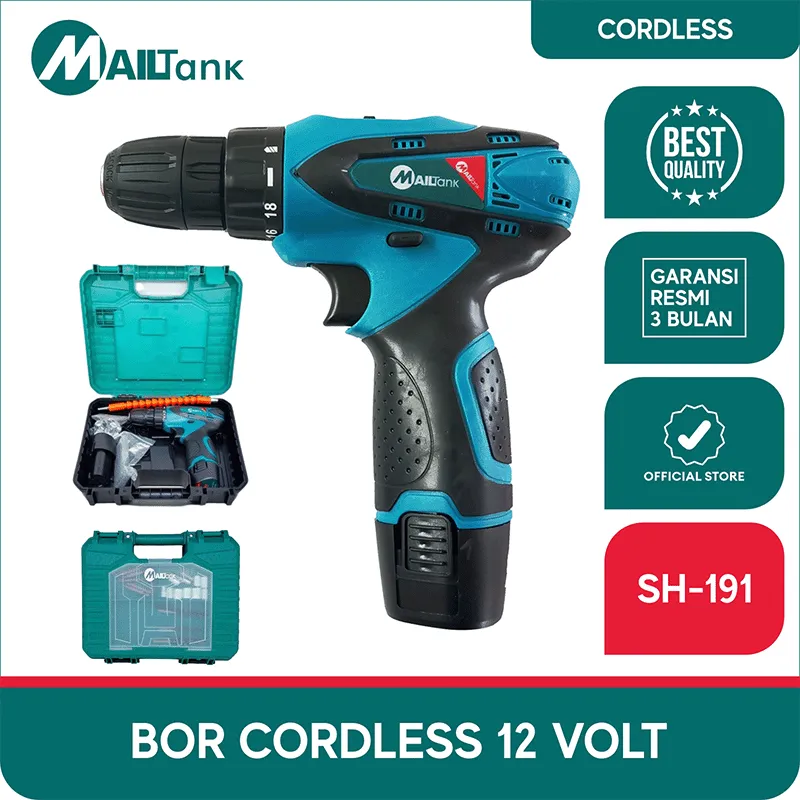MAILTANK SH07 Mesin Bor Baterai 21V Type Makita Cordless Drill