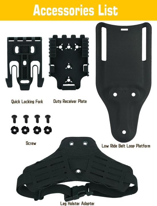 Drop Leg Holster Adapter, Low Ride Universal Belt Loop Platform with ...