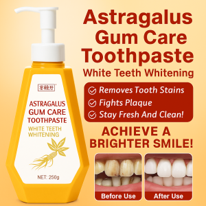 Herbal Astragalus Toothpaste Whitening Cream Anti Tartar Plaque Removal Gently Clean Stains for Coffee Smoking Users Long Lasting Freshness
