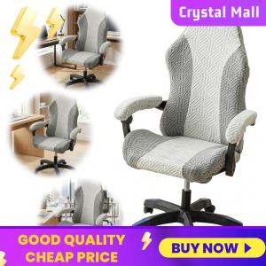 COD [Free Shipping] Computer Chair Seat Slipcovers with Armrest Covers Washable Chair Slipcover Anti-Scratch for Office Desk Racing Gamer